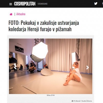 Cosmopolitan zakulisje Heroji furajo v pižamah