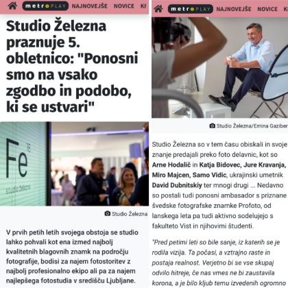Studio Železna praznuje 5. obletnico: "Ponosni smo na vsako zgodbo in podobo, ki se ustvari"